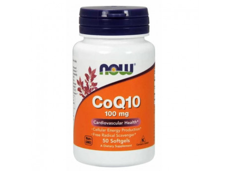 CoQ10 100 мг NOW (50 капсул)
