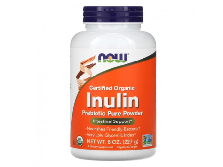 Inulin Powder Organic NOW (227 грамм)