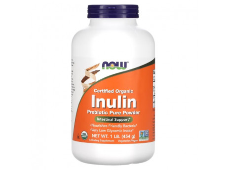 Inulin Powder Organic NOW (454 грамм)