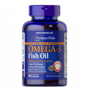 Triple Strength Omega-3 Fish Oil 1400мг Puritan's Pride (90 капсул)