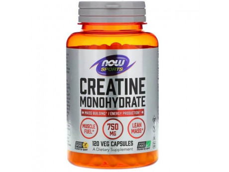 Creatine Monohydrate 750 мг NOW (120 вег капсул)