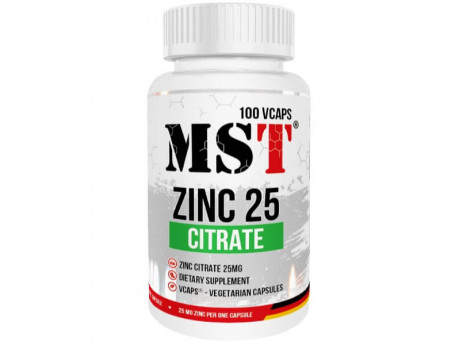 Zinc Citrate 25 мг MST (100 вег капсул)
