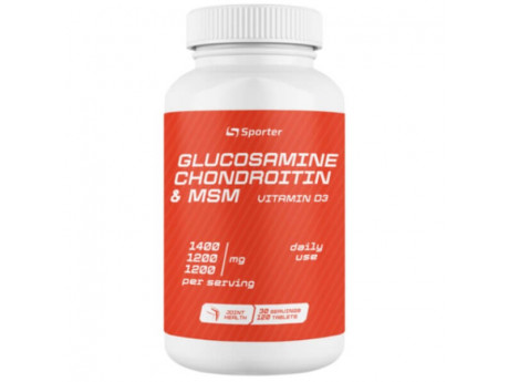 Glucosamine & Chondroitin + MSM + D3 Sporter (120 таблеток)