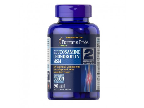 Triple strength Glucosamine Chondroitin MSM Puritans Pride (90 таблеток)