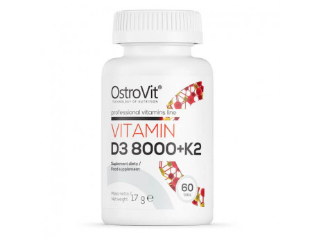 Vitamin D3 8000 + K2 Ostrovit (60 таблеток)
