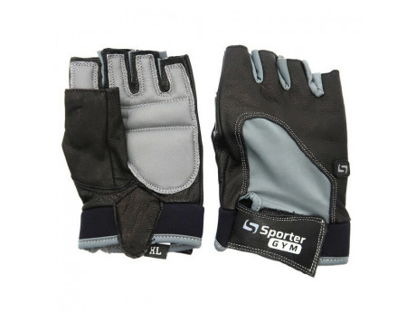 Перчатки для фитнеса Sporter черный/серый