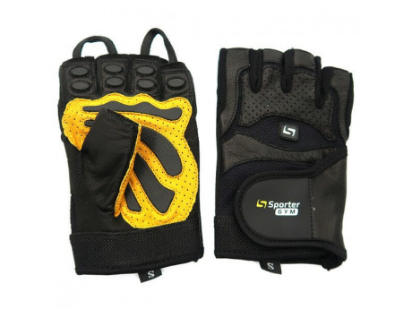 Тренувальні рукавички Deadlift Sporter чорний/жовтий