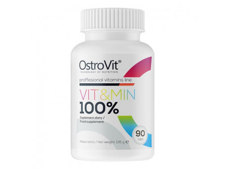 Витамины VIT&MIN 100% OSTROVIT (90 таблеток) 
