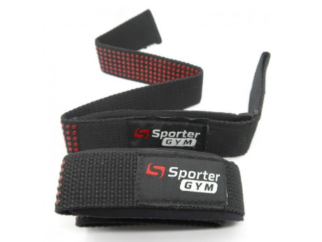 Лямки хлопковые Sporter Черный/Красный
