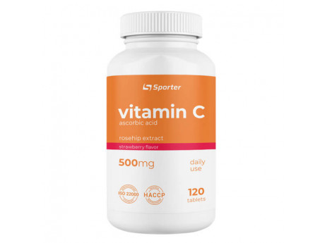 Vitamin C 500 мг with Rosehip Sporter (120 таблеток)