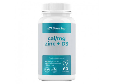 Calcium + Magnesium + Zinc + D3 Sporter (60 таблеток)