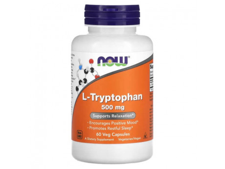 L-Tryptophan 500 мг NOW (60 вег капсул)