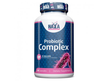 10 Billion Acidophilus & Bifidus Probiotic Complex Haya Labs (30 капсул)