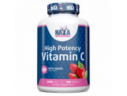 High Potency Vitamin C 1000 мг with Rose Hips Haya Labs (100 таблеток)