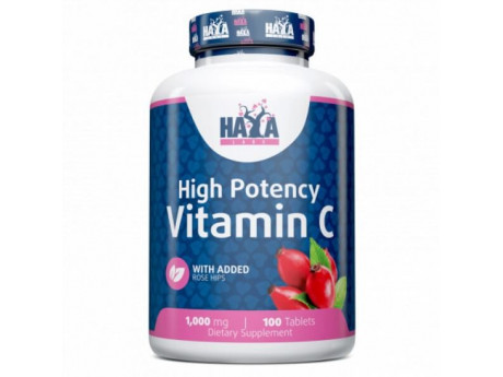 High Potency Vitamin C 1000 мг with Rose Hips Haya Labs (100 таблеток)
