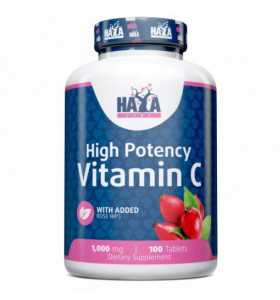 High Potency Vitamin C 1000 мг with Rose Hips Haya Labs (100 таблеток)