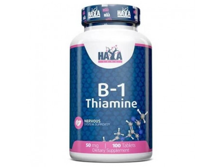 Vitamin B-1 Thiamine 50 мг Haya Labs (100 таблеток)