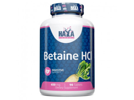 Betaine HCL 650 мг Haya Labs (90 таблеток)