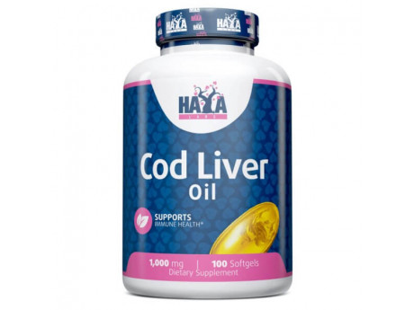 Cod Liver Oil 1000 мг Haya Labs (100 капсул)