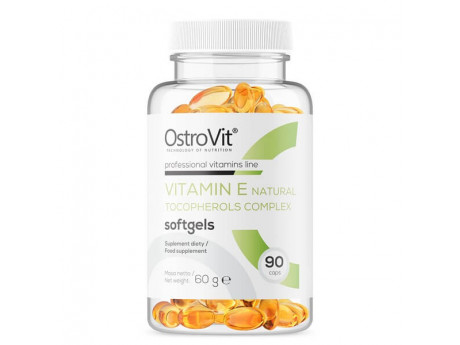 Vitamin E Natural Tocopherols Complex Ostrovit (90 капсул)