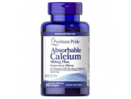 Absorbable Calcium 600 мг Plus Magnesium 300 мг & Vitamin D3 25 мкг Puritan's Pride (60 капсул)