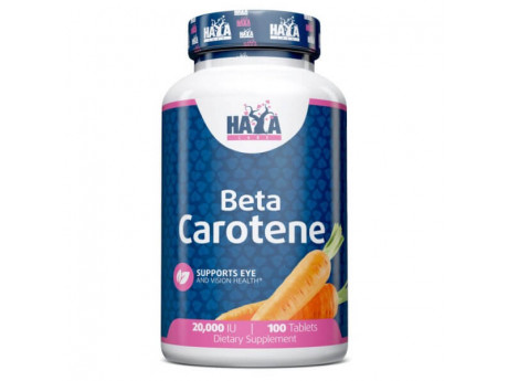 Natural Beta Carotene 20,000 IU Haya Labs (100 таблеток)