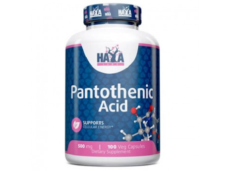 Pantothenic Acid 500 мг Haya Labs (100 вег капсул)