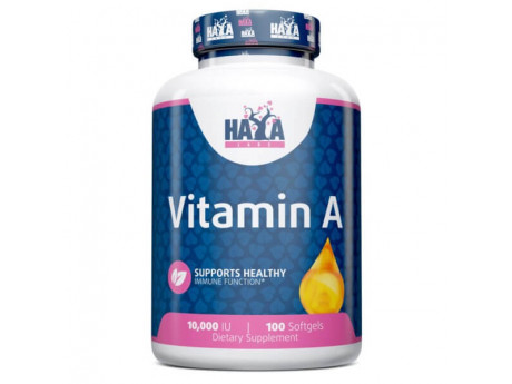 Vitamin A 10000 IU Haya Labs (100 капсул)