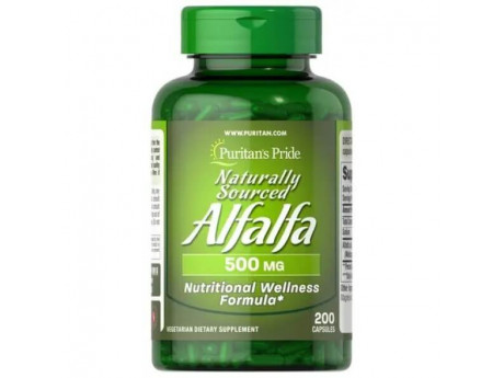 Alfalfa Naturally Sourced 500 мг Puritan's Pride (200 капсул)