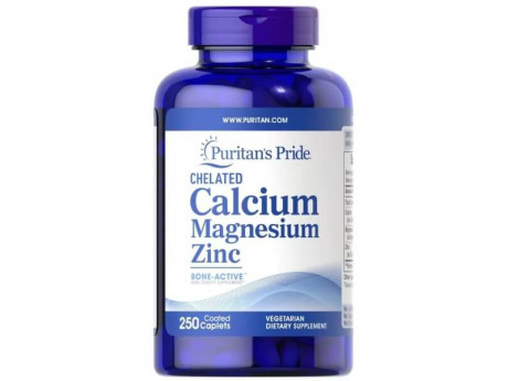 Chelated Calcium Magnesium Zinc Puritan's Pride (250 капсул)