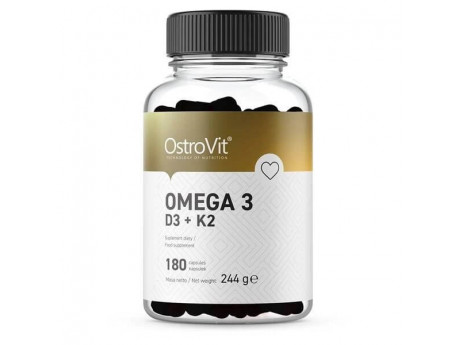 Omega 3 D3 + K2 OstroVit (180 капсул)