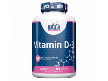 Vitamin D-3 5000 IU Haya Labs (100 капсул)