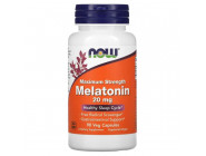 Melatonin 20 мг NOW (90 вег капсул)