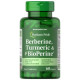 Berberine, Turmeric & BioPerine Black Pepper Puritan's Pride (60 капсул)