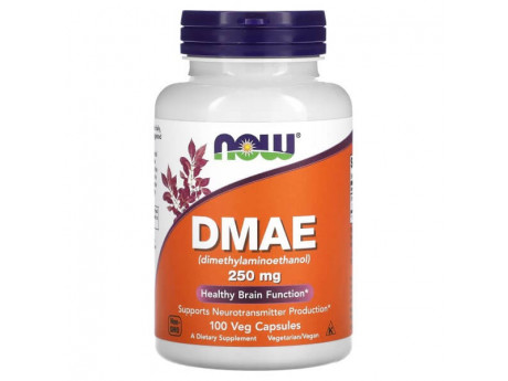 DMAE 250 мг NOW (100 вег капсул)