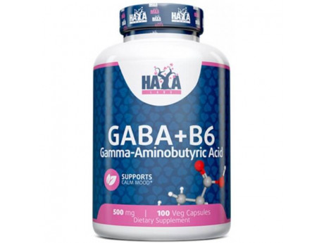 Gaba + B6 500 мг Haya Labs (100 вег капсул)