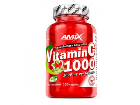 Vitamin C 1000 мг + Rose Hips Amix (100 капсул)
