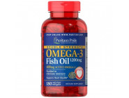 Double Strength Omega-3 Fish Oil 1200 мг/600 мг Puritan's Pride (180 капсул)