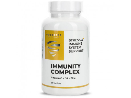 Immunity Complex Vitamin C + D3 + Zink Progress Nutrition (90 таблеток)
