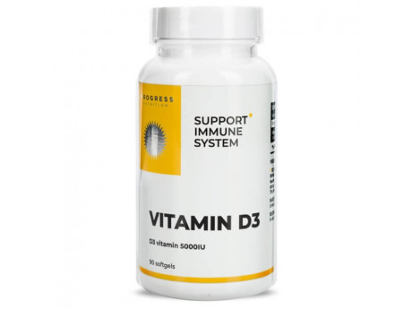Vitamin D3 5000 IU Progress Nutrition (90 капсул)