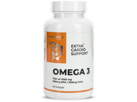 Omega Extra Fish Oil 1000 мг Progress Nutrition (60 капсул)