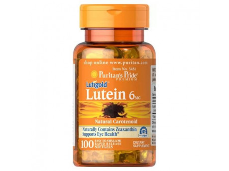 Lutein 6 мг with Zeaxanthin Puritan's Pride (200 капсул)