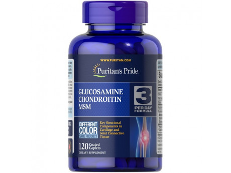 Double Strength Glucosamine Chondroitin MSM Puritans Pride (120 таблеток)