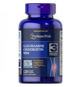 Double Strength Glucosamine Chondroitin MSM Puritans Pride (120 таблеток)