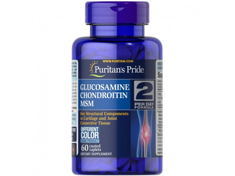 Triple strength Glucosamine Chondroitin MSM Puritans Pride (60 таблеток)