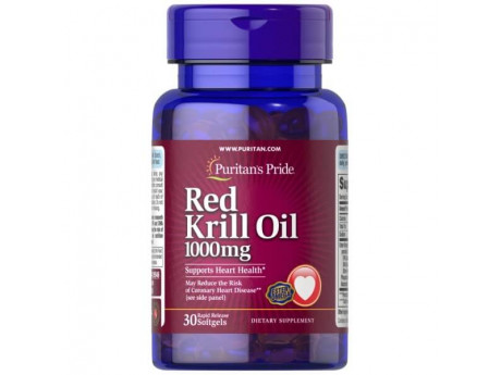 Red Krill Oil 1000 мг Puritan's Pride (30 капсул)