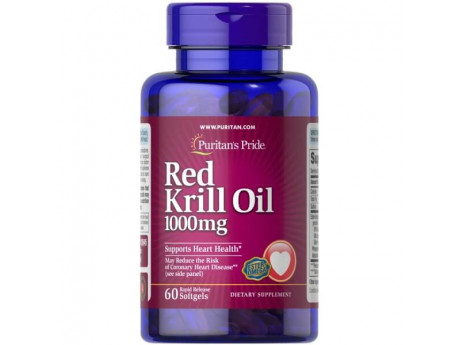 Red Krill Oil 1000 мг Puritan's Pride (60 капсул)