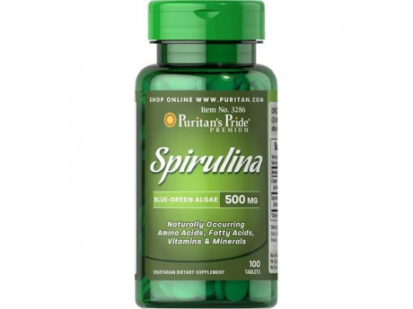 Spirulina 500 мг Puritan's Pride (100 таблеток)