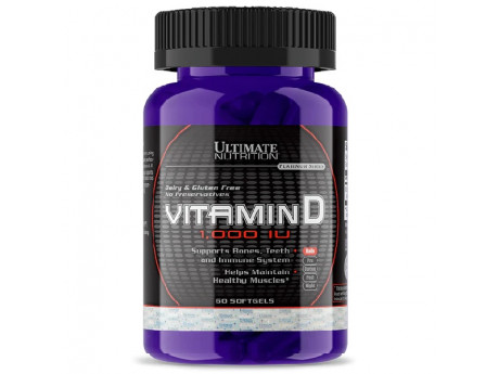 Vitamin D3 1000 IU Ultimate nutrition (90 капсул)