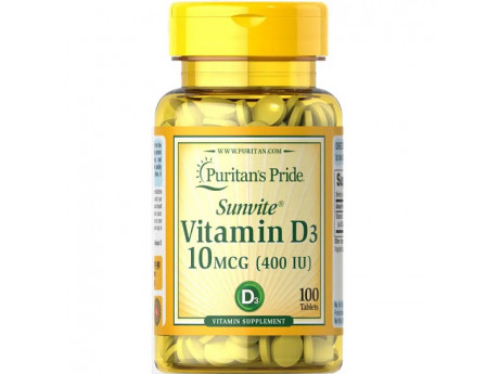 Vitamin D3 400 IU Puritan's Pride (100 таблеток)